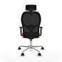 Piqueras y Crespo Chaise de Bureau avec Appui-tête Jorquera 1D086N2 Bordeaux