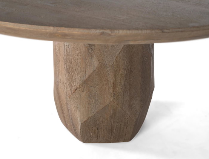GINER Y COLOMER Table de Salle à Manger 150 cm en Bois de Mango Massif Artisanal Naturel - 150 x 150 x 78 cm