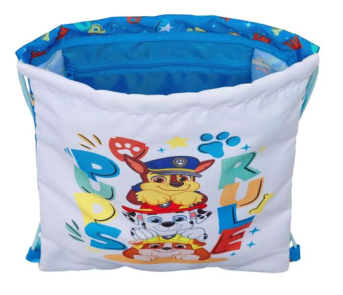 The Paw Patrol Sac à dos à cordons Pups Rule Bleu