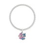PEERS HARDY Bracelet Expansible Argenté - Collier Pendentif Disney avec Stitch et Angel en Étreinte