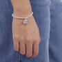 PEERS HARDY Bracelet Expansible Argenté - Collier Pendentif Disney avec Stitch et Angel en Étreinte