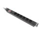Lanberg Reglette 19" 1U 6 Prises 16A Aluminium Rack 19 Pouces 2m Câble