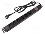 LANBERG PDU-06F-0200 Reglette Parafoudre 6 Prises Schuko 1U Noir