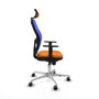 Piqueras y Crespo Chaise de Bureau Jorquera Orange avec Appui-tête