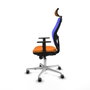 Piqueras y Crespo Chaise de Bureau Jorquera Orange avec Appui-tête