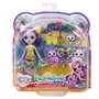 Enchantimals Poupée Lorinda Lemur avec 3 Figurines Lémures et Jouet Animal Ringer - Jeu de Plage Sunshine Island - À Partir de 4 Ans - Réf. Hrx86 Mattel