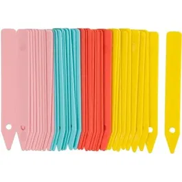 Nature Lot de 40 étiquettes à piquer pour jardin, 10 cm - Couleurs : bleu, jaune, rose, rouge