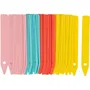 Nature Lot de 40 étiquettes à piquer pour jardin, 10 cm - Couleurs : bleu, jaune, rose, rouge