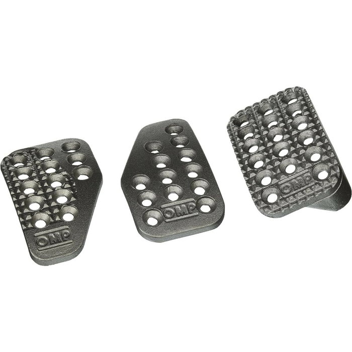 OMP Jeu de 3 pédales en aluminium sablé