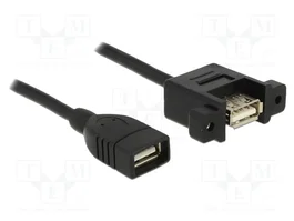 DELOCK Câble USB 2.0 A vers A avec socle, 0,5m, noir