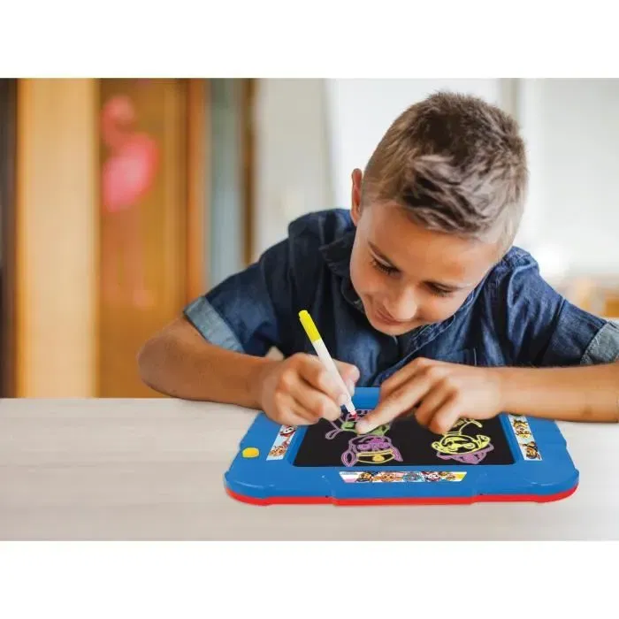 Lexibook - Ardoise à dessiner lumineuse à effets néon Pat' Patrouille - 6 modèles et coloris - Surface acrylique - À partir de 3 ans - Garantie 2 ans
