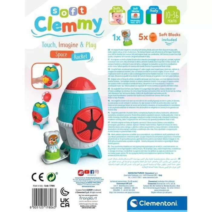 Clementoni Clemmy - Fusée sensorielle - Un personnage + des cubes