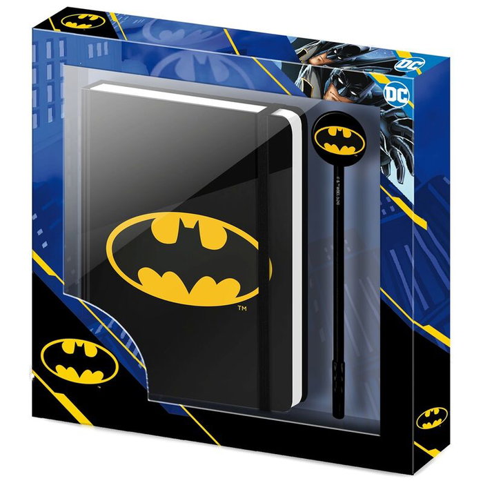Karactermania Set de journal et stylo Batman Batsignal Noir