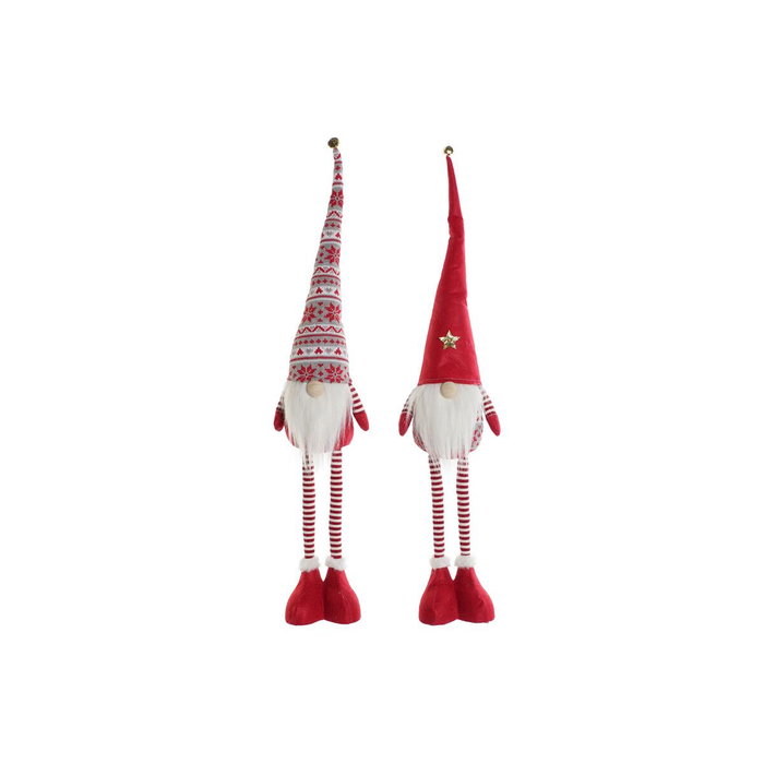 Décorations de Noël DKD Home Decor Blanc Rouge Gnome 14 X 11 X 73 cm (2 Unités)