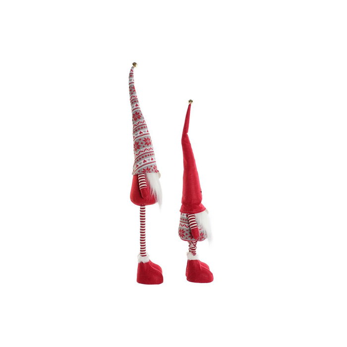 Décorations de Noël DKD Home Decor Blanc Rouge Gnome 14 X 11 X 73 cm (2 Unités)