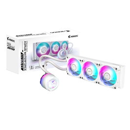 Gigabyte Aorus Waterforce 360 Blanc AIO Refroidissement Liquide CPU ARGB, Socket Intel LGA 1200/1700/1851, AMD AM4/AM5, TDP 300W