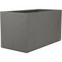 Riviera Bac à Fleurs Rectangulaire Granit 59x29.5x33.5 cm 33 L Gris - Fabriqué en France en Polypropylène Recyclable avec Double Paroi et Rétention d'Eau