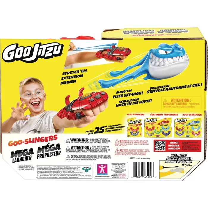 Heroes Of Goo Jit Zu Mega Lanceur Goo Slingers avec 3 figurines incluses