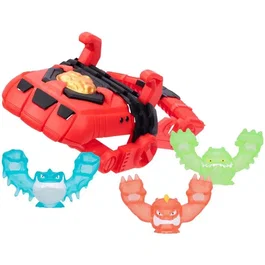 Heroes Of Goo Jit Zu Mega Lanceur Goo Slingers avec 3 figurines incluses