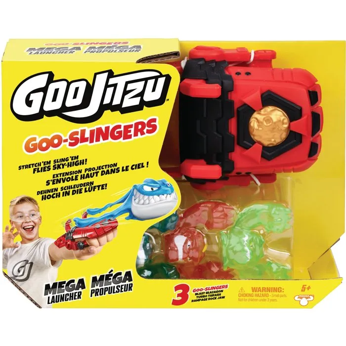 Heroes Of Goo Jit Zu Mega Lanceur Goo Slingers avec 3 figurines incluses