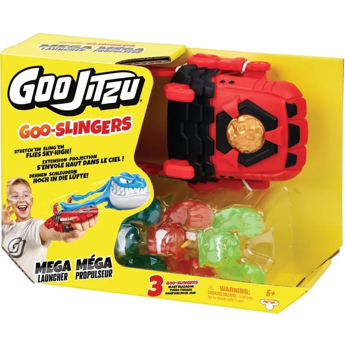 Heroes Of Goo Jit Zu Mega Lanceur Goo Slingers avec 3 figurines incluses