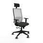 Piqueras y Crespo Chaise de Bureau Horna avec Appui-tête, Noir et Blanc
