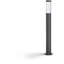 Philips UTRECHT Lampadaire extérieur sur poteau anthracite, compatible ampoules LED intelligentes, 1x20 W Haute Tension, éclairage pour allées et terrasses