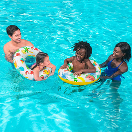 Bestway 36014 Flotteur Gonflable Décoré Plage pour Enfants +3-6 Ans D61 cm Couleur Assortie