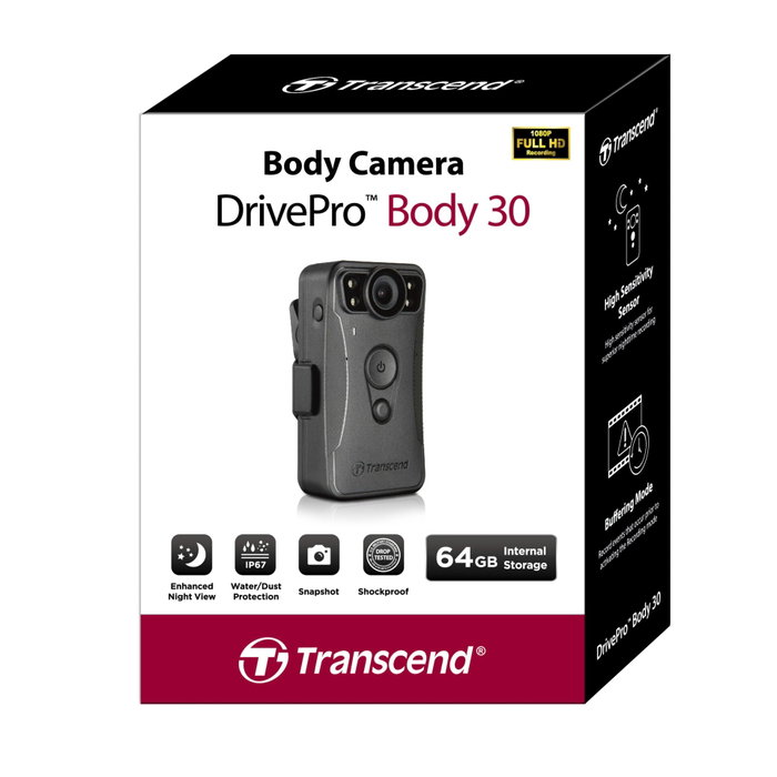 Transcend DrivePro Body 30 64Go Noir