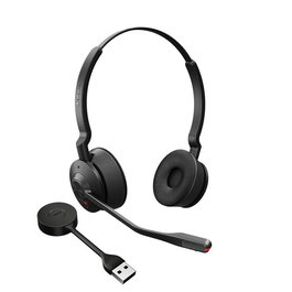 Jabra Engage 55 Casque professionnel sans fil DECT USB avec adaptateur, autonomie 13h, portée jusqu'à 150m, réduction de bruit, certifié sécurité