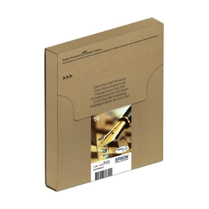 Epson EasyMail Multiplack T1626 - Stylo plume - Noir, jaune, cyan, magenta (C13T16264511) - Encre DURABrite Ultra