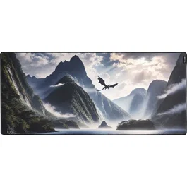 The G-Lab PAD DRAGON - Tapis de souris gamer XXL (900x400x4 mm) - Surface lisse pour glisse optimale, base antidérapante, bords cousus, noir