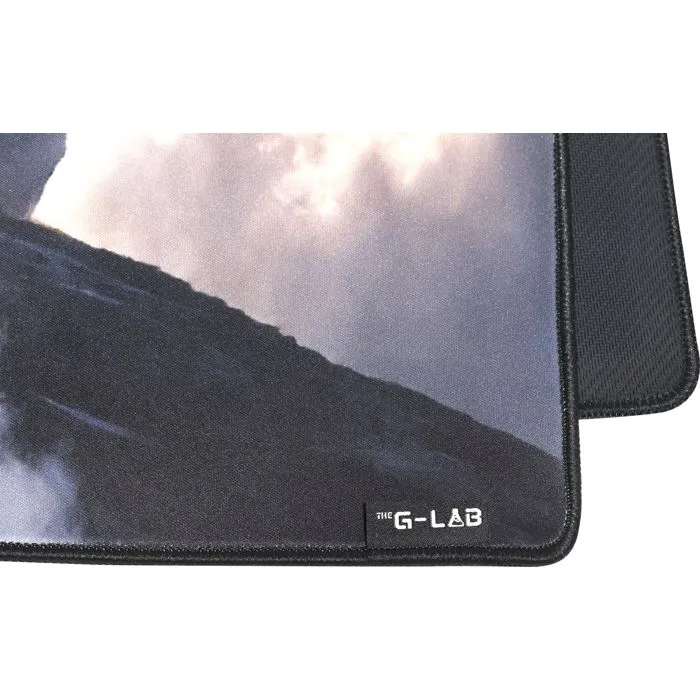 The G-Lab PAD DRAGON - Tapis de souris gamer XXL (900x400x4 mm) - Surface lisse pour glisse optimale, base antidérapante, bords cousus, noir