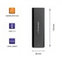 QOLTEC Boîtier pour disques M.2 USB 3.1 Gen 1 noir