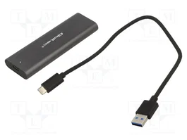 QOLTEC Boîtier pour disques M.2 USB 3.1 Gen 1 noir