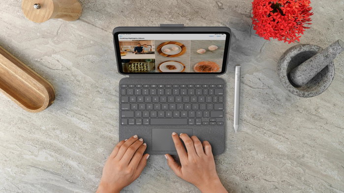 Logitech Combo Touch pour iPad 11 pouces, Gris (DE)​