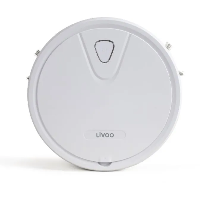 Livoo DOH135 - Aspirateur robot intelligent, 800 Pa, 70 min d'autonomie, 500 ml, blanc, pour tous sols Livoo DOH135 - Aspirateur robot intelligent, 800 Pa, 70 min d'autonomie, 500 ml, blanc, pour tous sols