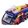 Simba - Sam le Pompier - Camion de Pompier Jupiter avec Sons et Lumières - 2 Figurines Articulées (Sam et Radar) et Accessoires - 3 Piles Incluses