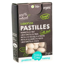 TERRASANA Pastilles de réglisse à la menthe BIO 25 g