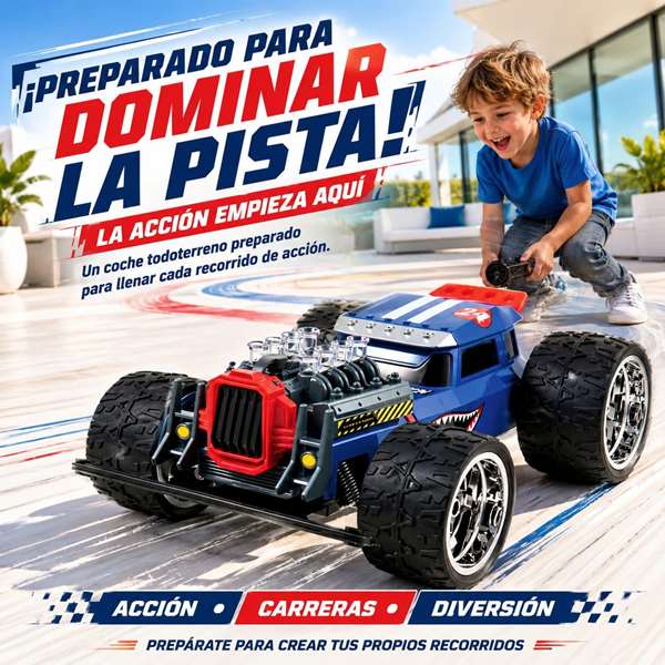 JugaToys Voiture radiocommandée High Speed Hotrod Tiburón 2.4Ghz JugaToys Voiture radiocommandée High Speed Hotrod Tiburón 2.4Ghz
