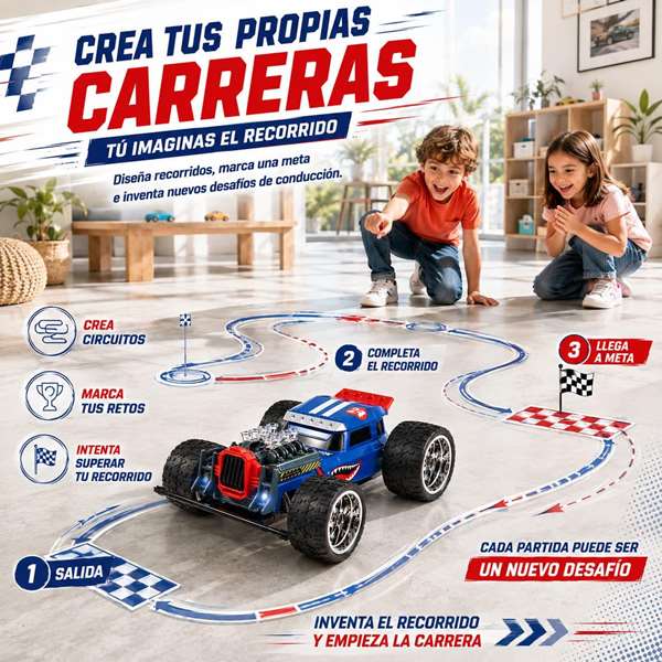 JugaToys Voiture radiocommandée High Speed Hotrod Tiburón 2.4Ghz JugaToys Voiture radiocommandée High Speed Hotrod Tiburón 2.4Ghz