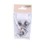 Edm Agrafes lune réglables en acier inoxydable chromé, 22 x 30 mm, 4 pcs