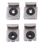 Edm Agrafes lune réglables en acier inoxydable chromé, 22 x 30 mm, 4 pcs