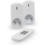 Chacon Kit de 2 Prises Télécommandées ON/OFF avec Télécommande 4 Canaux - Portée 25 m - Puissance 2000 W - Sans Fil