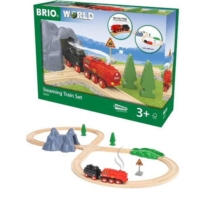 Brio World Circuit Locomotive à piles à vapeur - Rouge