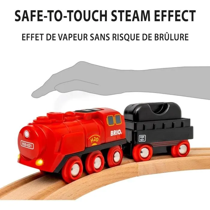 Brio World Circuit Locomotive à piles à vapeur - Rouge