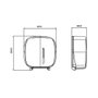 Jofel Porte-rouleau Timeless ABS recyclé Noir 30 x 13,5 x 28,5 cm