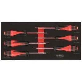 KS TOOLS 713.5013 - Module de tournevis Ultimate Torx, 6 pièces pour servantes et établis, mousse taille 1/3