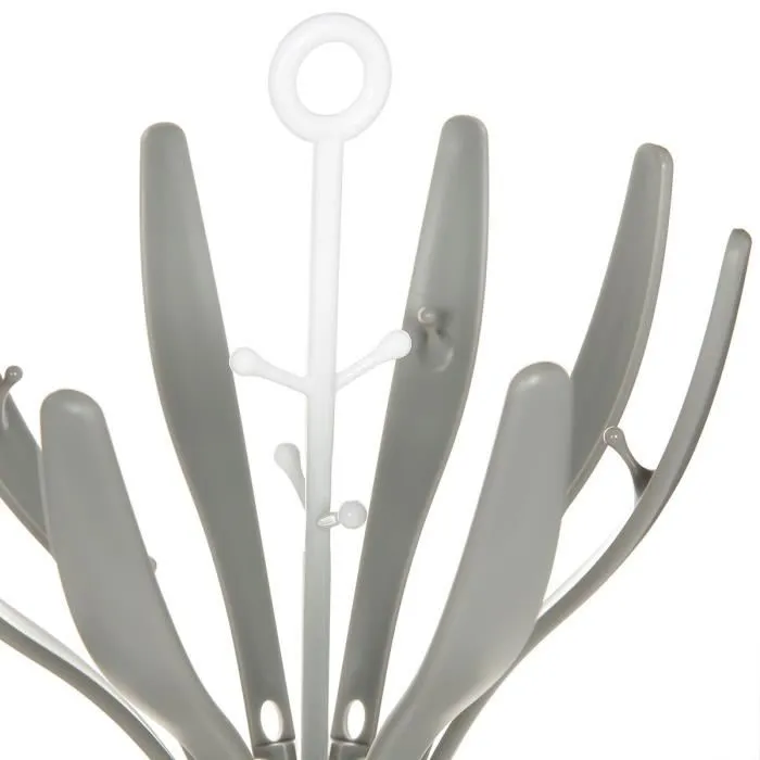 Beaba Égoutte-Biberon Pliable, Gris Fleuri, Sèche Hygiéniquement Jusqu'à 8 Biberons et Accessoires, Compact pour Petits Espaces