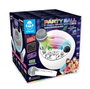 iDance Enceinte karaoké circulaire avec lumières disco et 2 microphones sans fil, Blanc